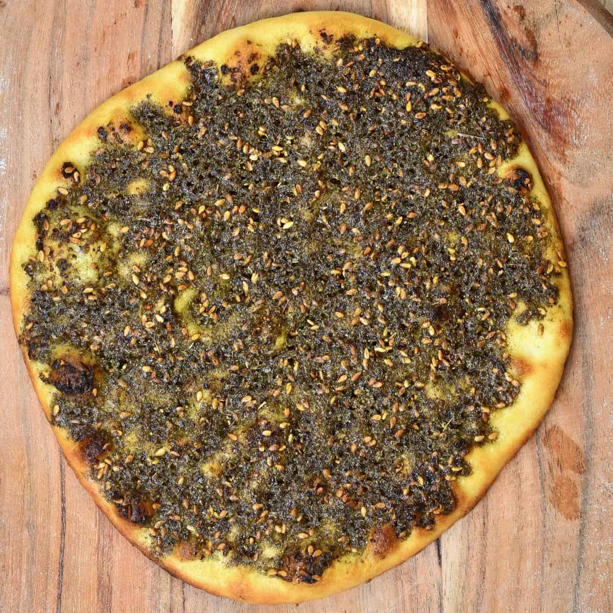 Zaatar Manakish: Unlock the Flavor of Middle Eastern Spice in a Simple Flatbread